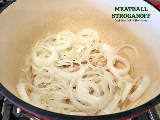 Meatball Stroganoff | Can't Stay Out of the Kitchen | sensational #stroganoff with amped up #meatballs and sauce using #MontrealSteakSeasoning! Amazing. #beef #glutenfree