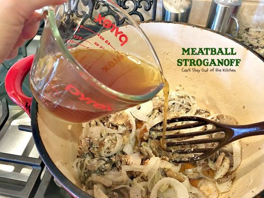 Meatball Stroganoff | Can't Stay Out of the Kitchen | sensational #stroganoff with amped up #meatballs and sauce using #MontrealSteakSeasoning! Amazing. #beef #glutenfree