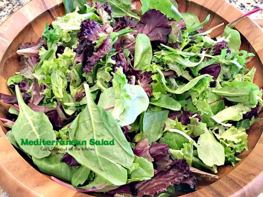 Mediterranean Salad | Can't Stay Out of the Kitchen | this spectacular #salad has many #Mediterranean veggies that make it even better than a traditional #Greeksalad. #glutenfree