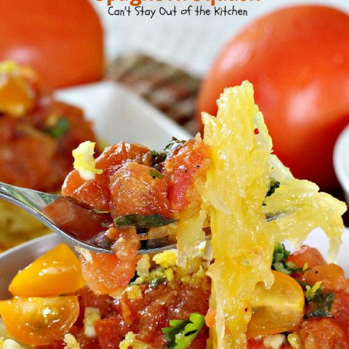 Mediterranean Spaghetti Squash | Can't Stay Out of the Kitchen