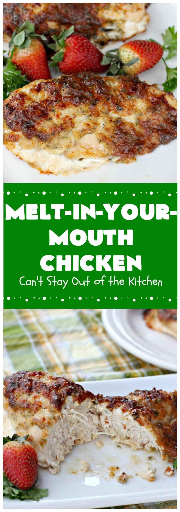 Melt-In-Your-Mouth Chicken | Can't Stay Out of the Kitchen | this easy #chicken entree is so delicious it melts in your mouth! Great for family or company dinners. #GlutenFree #MeltInYourMouthChicken