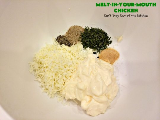 Melt-In-Your-Mouth Chicken | Can't Stay Out of the Kitchen | this easy #chicken entree is so delicious it melts in your mouth! Great for family or company dinners. #GlutenFree #MeltInYourMouthChicken
