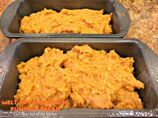 Melt-In-Your-Mouth Pumpkin Bread | Can't Stay Out of the Kitchen | this spectacular #pumpkin #bread will have you drooling! The recipe includes instant #coconut pudding for amazing flavor. Great for #fall #baking.