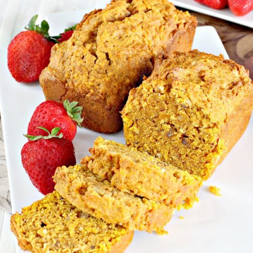 Melt-In-Your-Mouth Pumpkin Bread | Can't Stay Out of the Kitchen | this spectacular #pumpkin #bread will have you drooling! The recipe includes instant #coconut pudding for amazing flavor. Great for #fall #baking.