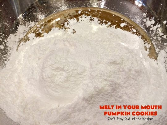 Melt in Your Mouth Pumpkin Cookies | Can't Stay Out of the Kitchen | these are the most awesome #pumpkin #cookies ever! The brown sugar buttercream frosting is amazing. These are terrific for #Christmas baking & parties. #dessert