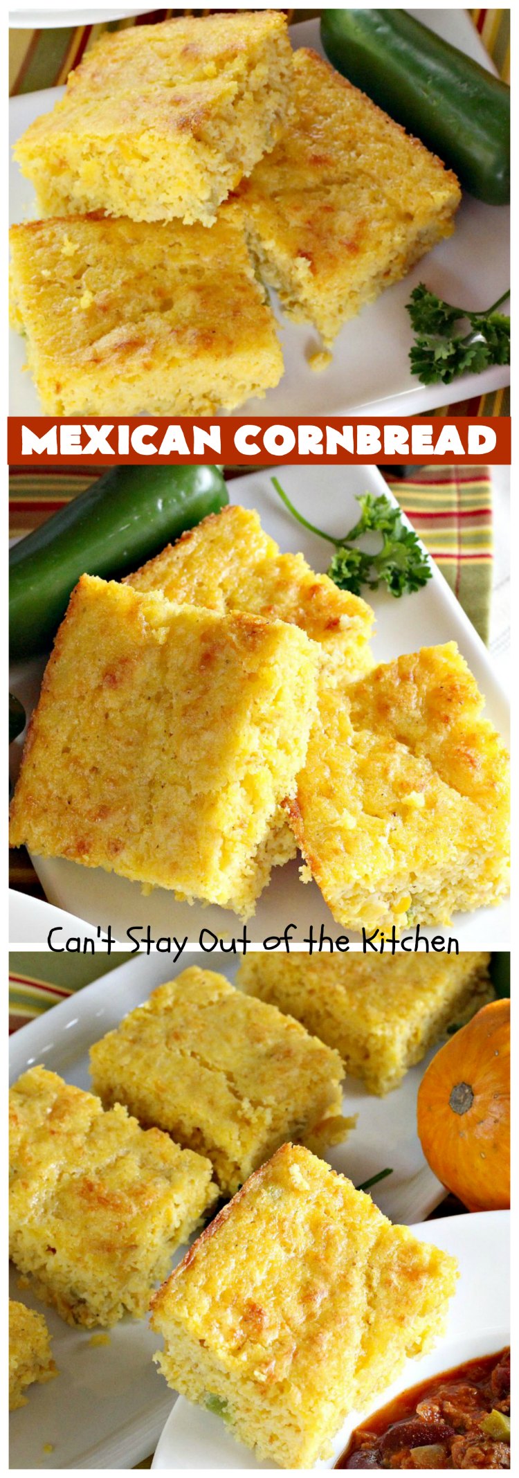 Mexican Cornbread | Can't Stay Out of the Kitchen | this souffle style #cornbread is absolutely mouthwatering. It uses either diced #Jalapenos or #GreenChilies plus #CheddarCheese. Terrific comfort food with chili or soup. #TexMex #Mexican #MexicanCornbread #GlutenFree #GlutenFreeCornbread