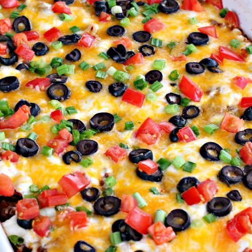 Mexican Lasagna | Can't Stay Out of the Kitchen | this awesome #lasagna has a #TexMex twist that's irresistible. It's so easy since you don't have to pre-cook the #noodles. Perfect for company & #holiday dinners. #CincoDeMayo #beef #cheese