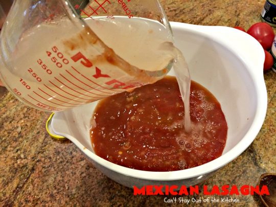 Mexican Lasagna | Can't Stay Out of the Kitchen | this awesome #lasagna has a #TexMex twist that's irresistible. It's so easy since you don't have to pre-cook the #noodles. Perfect for company & #holiday dinners. #CincoDeMayo #beef #cheese 