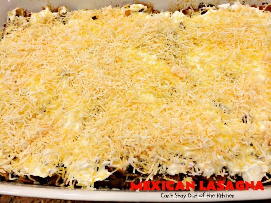 Mexican Lasagna | Can't Stay Out of the Kitchen | this awesome #lasagna has a #TexMex twist that's irresistible. It's so easy since you don't have to pre-cook the #noodles. Perfect for company & #holiday dinners. #CincoDeMayo #beef #cheese 