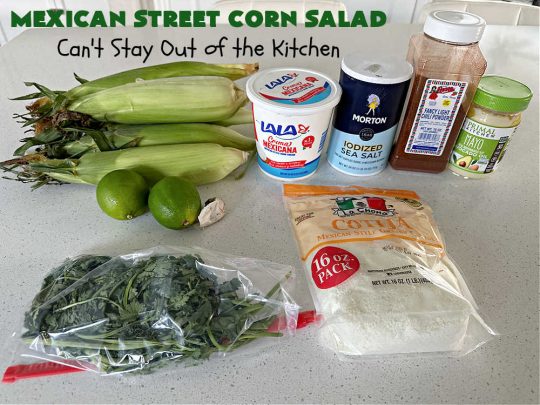Mexican Street Corn Salad | Can't Stay Out of the Kitchen | this amazing #CornSalad will rock your world! It has all the great flavors of #MexicanStreetCorn but made in #salad form. The flavors are unbelievably good! Great for potlucks & Backyard BBQs. #TexMex #GlutenFree #MexicanStreetCornSalad