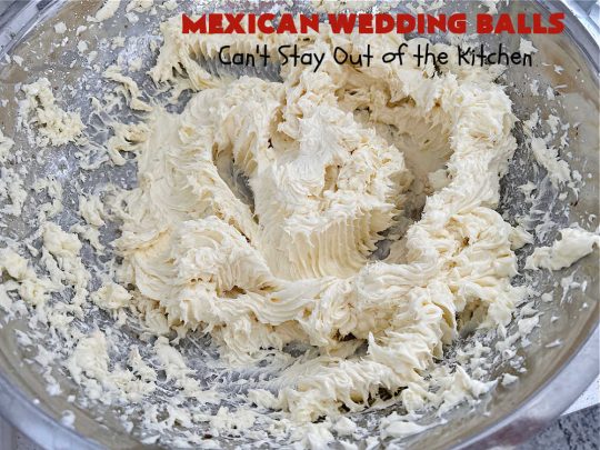 Mexican Wedding Balls | Can't Stay Out of the Kitchen | this vintage #recipe is perfect for #Christmas #baking & the #holidays. Rolling the #cookies in #PowderedSugar twice gives that extra bit of sweetness that's just wonderful. Great for #tailgating & office parties, too. #dessert #pecans #ChristmasDessert #PecanButterballs #SwedishTeaCakes #RussianTeaCakes #MexicanWeddingBalls