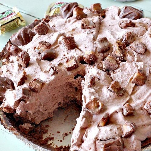 Milky Way Chocolate Pie | Can't Stay Out of the Kitchen | This sensational #ChocolatePie is rich, decadent, gooey, chocolaty & absolutely amazing. It's filled with #MilkyWayBars and is marvelous for a #holiday or company #dessert. #pie #chocolate #MilkyWayCandyBars #ChocolateDessert #MilkyWayDessert #MilkyWayChocolatePie