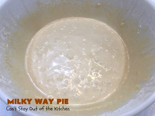 Milky Way Pie | Can't Stay Out of the Kitchen | this #pie will rock your world! It's filled with #MilkyWayBars so it gives you a spectacular dose of #chocolate & #caramel. Each bite will cure whatever ails ya! Great for special occasions, #holidays & #ValentinesDay. #dessert #HolidayDessert #ChocolateDessert #CaramelDessert #MilkyWayPie