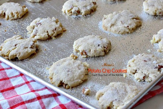 Mimi's Potato Chip Cookies | Can't Stay Out of the Kitchen | You'll never believe the secret ingredient in these heavenly #cookies is #potatochips! #pecans #dessert