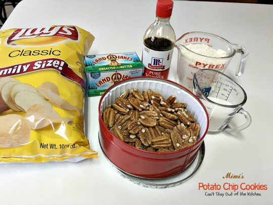 Mimi's Potato Chip Cookies | Can't Stay Out of the Kitchen | You'll never believe the secret ingredient in these heavenly #cookies is #potatochips! #pecans #dessert