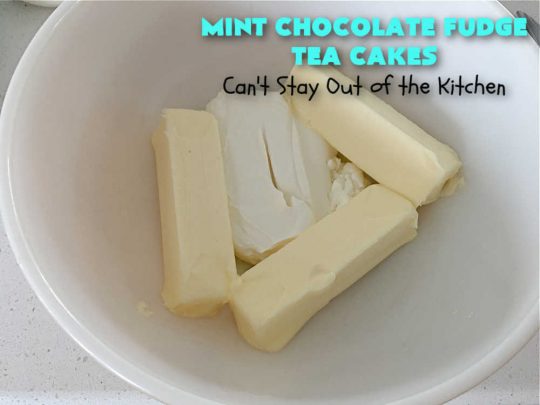 Mint Chocolate Fudge Tea Cakes | Can't Stay Out of the Kitchen | these breathtaking #TeaCakes include lots of #chocolate with just a hint of #mint. This dynamic duo of flavors is absolutely irresistible. This #dessert is so mouthwatering & irresistible you'll put it on your menu frequently. Great for #holidays, special occasions and potlucks. #cake #ChocolateDessert #HolidayDessert #Bundt #MintChocolateFudgeTeaCakes
