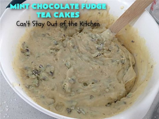 Mint Chocolate Fudge Tea Cakes | Can't Stay Out of the Kitchen | these breathtaking #TeaCakes include lots of #chocolate with just a hint of #mint. This dynamic duo of flavors is absolutely irresistible. This #dessert is so mouthwatering & irresistible you'll put it on your menu frequently. Great for #holidays, special occasions and potlucks. #cake #ChocolateDessert #HolidayDessert #Bundt #MintChocolateFudgeTeaCakes