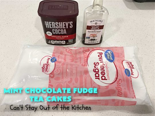 Mint Chocolate Fudge Tea Cakes | Can't Stay Out of the Kitchen | these breathtaking #TeaCakes include lots of #chocolate with just a hint of #mint. This dynamic duo of flavors is absolutely irresistible. This #dessert is so mouthwatering & irresistible you'll put it on your menu frequently. Great for #holidays, special occasions and potlucks. #cake #ChocolateDessert #HolidayDessert #Bundt #MintChocolateFudgeTeaCakes