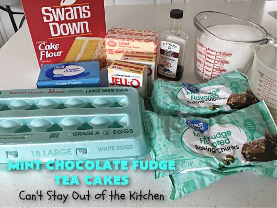 Mint Chocolate Fudge Tea Cakes | Can't Stay Out of the Kitchen | these breathtaking #TeaCakes include lots of #chocolate with just a hint of #mint. This dynamic duo of flavors is absolutely irresistible. This #dessert is so mouthwatering & irresistible you'll put it on your menu frequently. Great for #holidays, special occasions and potlucks. #cake #ChocolateDessert #HolidayDessert #Bundt #MintChocolateFudgeTeaCakes
