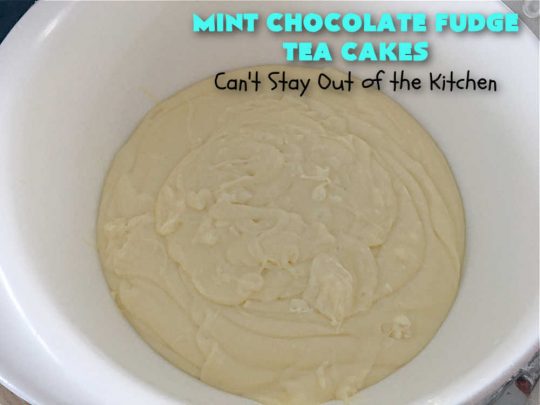Mint Chocolate Fudge Tea Cakes | Can't Stay Out of the Kitchen | these breathtaking #TeaCakes include lots of #chocolate with just a hint of #mint. This dynamic duo of flavors is absolutely irresistible. This #dessert is so mouthwatering & irresistible you'll put it on your menu frequently. Great for #holidays, special occasions and potlucks. #cake #ChocolateDessert #HolidayDessert #Bundt #MintChocolateFudgeTeaCakes
