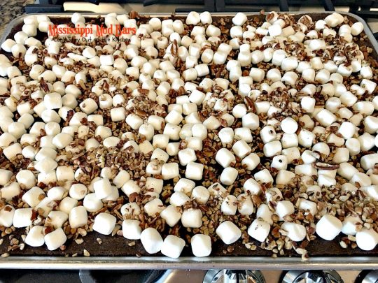 Mississippi Mud Bars | Can't Stay Out of the Kitchen | these #PaulaDeen #brownies are so addictive you won't be able to stop eating them. #dessert #chocolate #marshmallows
