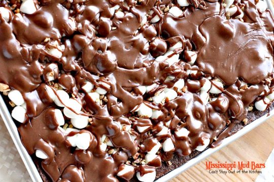 Mississippi Mud Bars | Can't Stay Out of the Kitchen | these #PaulaDeen #brownies are so addictive you won't be able to stop eating them. #dessert #chocolate #marshmallows