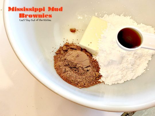 Mississippi Mud Brownies | Can't Stay Out of the Kitchen | these #brownies are divine! #chocolate #almonds & #marshmallows make this #dessert absolutely marvelous.