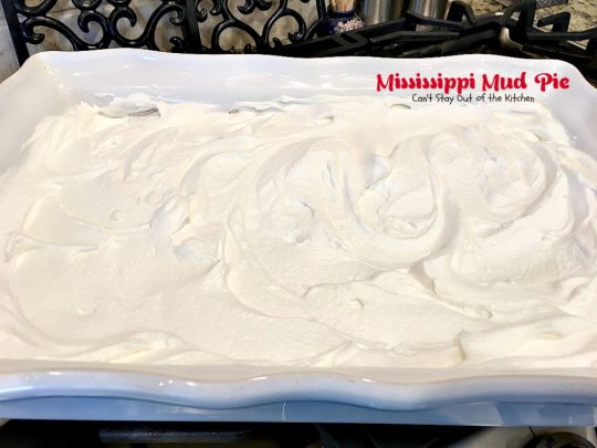 Mississippi Mud Pie | Can't Stay Out of the Kitchen | this amazing layered #dessert is also called #chocolate lasagna! It's spectacular for any party and always a crowd pleaser.