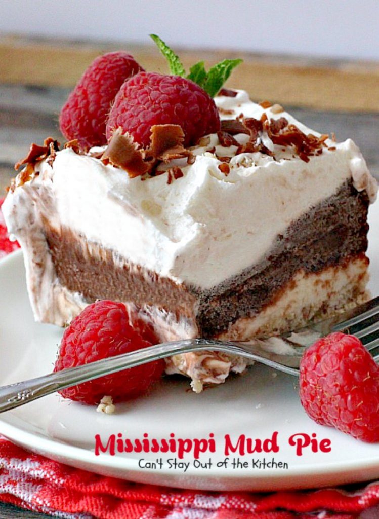 Mississippi Mud Pie | Can't Stay Out of the Kitchen | this amazing layered #dessert is also called #chocolate lasagna! It's spectacular for any party and always a crowd pleaser.