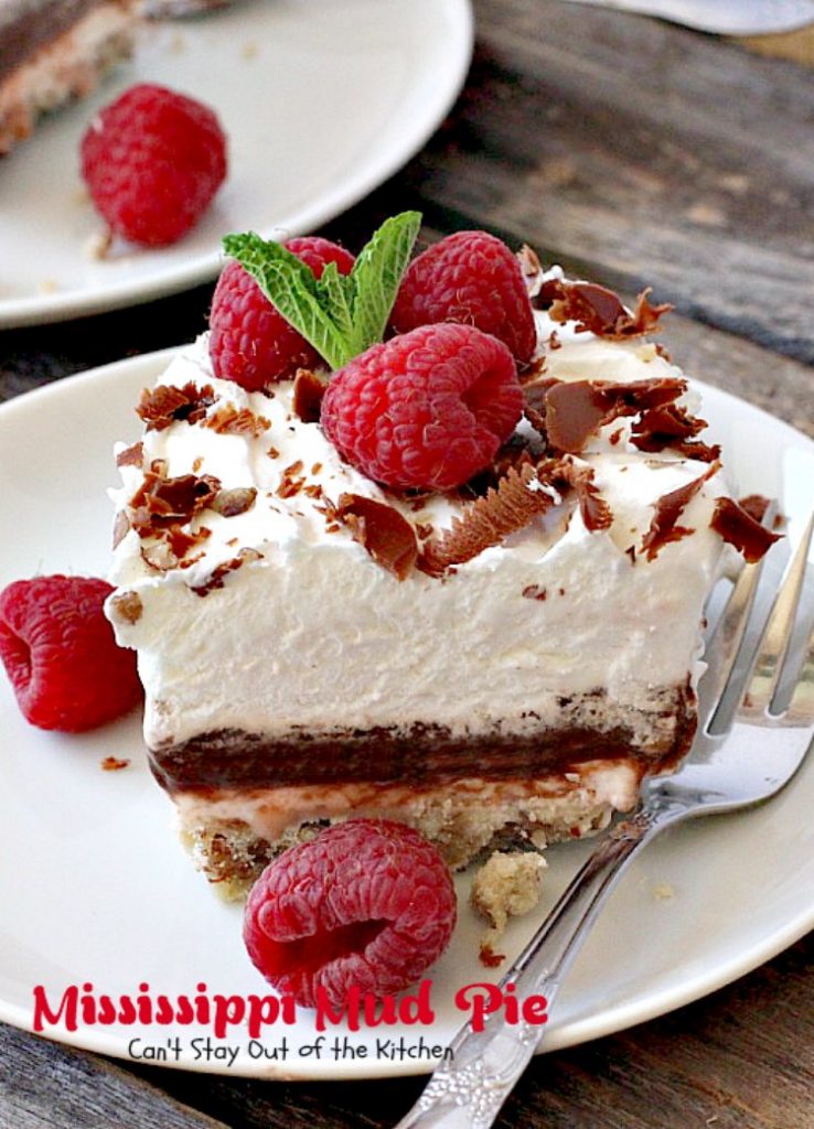 Mississippi Mud Pie | Can't Stay Out of the Kitchen | this amazing layered #dessert is also called #chocolate lasagna! It's spectacular for any party and always a crowd pleaser.