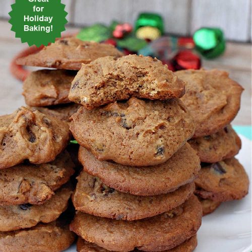 Molasses Date Cookies | Can't Stay Out of the Kitchen | This vintage #recipe is terrific for #holiday #baking. The #cookies are filled with #molasses & #dates and are unbelievably scrumptious. #ChristmasCookies #ChristmasCookieExchange #dessert #HolidayDessert #MolassesDateCookies