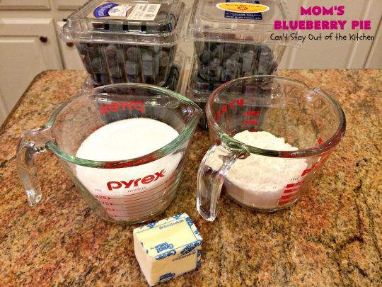 Mom's Blueberry Pie | Can't Stay Out of the Kitchen | one of my favorite #desserts growing up. This old-fashioned recipe is a great way to enjoy #blueberries! #pie #blueberrypie