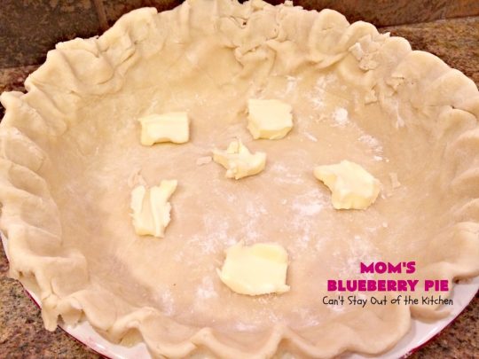 Mom's Blueberry Pie | Can't Stay Out of the Kitchen | one of my favorite #desserts growing up. This old-fashioned recipe is a great way to enjoy #blueberries! #pie #blueberrypie