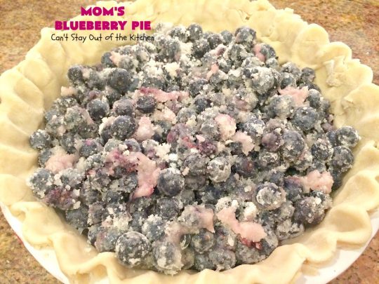 Mom's Blueberry Pie | Can't Stay Out of the Kitchen | one of my favorite #desserts growing up. This old-fashioned recipe is a great way to enjoy #blueberries! #pie #blueberrypie