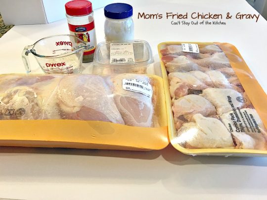 Mom's Fried Chicken and Gravy | Can't Stay Out of the Kitchen | my Mom's mouthwatering recipe for #FriedChicken. Great served with mashed potatoes since this makes a homemade #gravy. Family favorite!