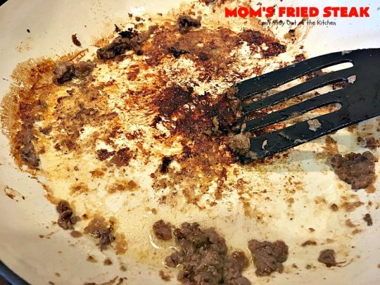Mom's Fried Steak | Can't Stay Out of the Kitchen | My Mom's Fried #Steak is amazing comfort food. We love this tasty recipe. #beef #glutenfree #countryfriedsteak