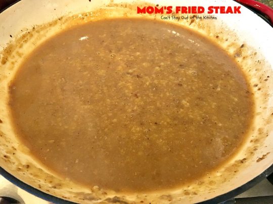 Mom's Fried Steak | Can't Stay Out of the Kitchen | My Mom's Fried #Steak is amazing comfort food. We love this tasty recipe. #beef #glutenfree #countryfriedsteak
