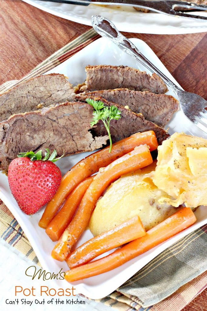 Mom's Pot Roast | Can't Stay Out of the Kitchen | my Mom's favorite way to make #potroast and our favorite way to eat it! #beef #potatoes #carrots 