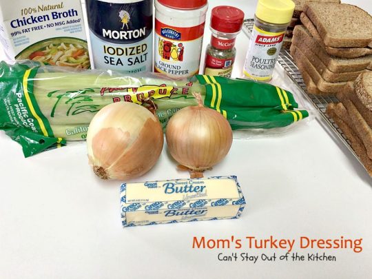 Mom's Turkey Dressing | Can't Stay Out of the Kitchen | My Mom's terrific #turkey #dressing recipe. Excellent #holiday side dish that's really very simple. #stuffing