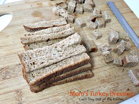 Mom's Turkey Dressing | Can't Stay Out of the Kitchen | My Mom's terrific #turkey #dressing recipe. Excellent #holiday side dish that's really very simple. #stuffing