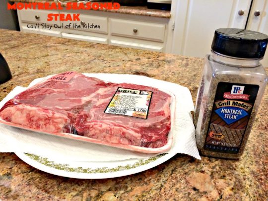 Montreal Seasoned Steak | Can't Stay Out of the Kitchen | the easiest way to prepare #steak! This one uses only 2 ingredients. It's great for #holidays like #MothersDay or #FathersDay or summer holiday fun when you're grilling out. #beef #glutenfree