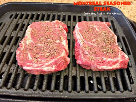 Montreal Seasoned Steak | Can't Stay Out of the Kitchen | the easiest way to prepare #steak! This one uses only 2 ingredients. It's great for #holidays like #MothersDay or #FathersDay or summer holiday fun when you're grilling out. #beef #glutenfree