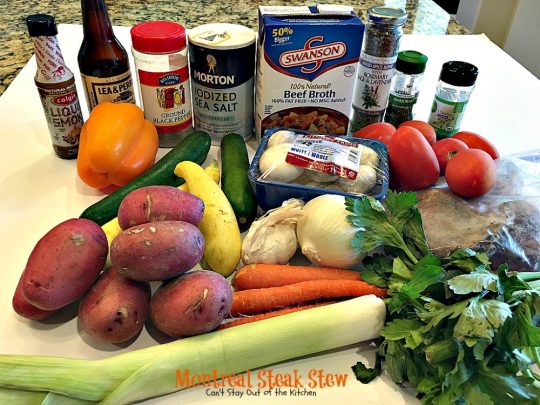 Montreal Steak Stew | Can't Stay Out of the Kitchen | delicious #beefstew using leftover #steak! This one is quick & easy since it's made in the #crockpot. #glutenfree #soup