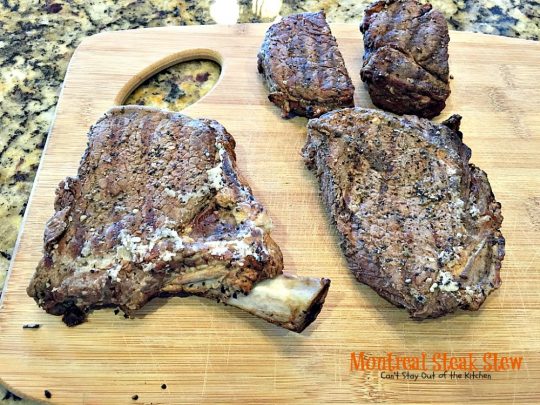 Montreal Steak Stew | Can't Stay Out of the Kitchen | delicious #beefstew using leftover #steak! This one is quick & easy since it's made in the #crockpot. #glutenfree #soup