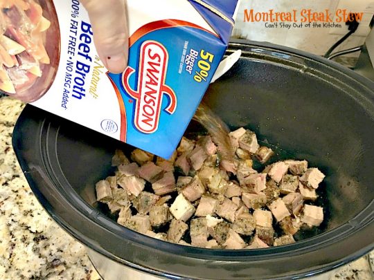 Montreal Steak Stew | Can't Stay Out of the Kitchen | delicious #beefstew using leftover #steak! This one is quick & easy since it's made in the #crockpot. #glutenfree #soup