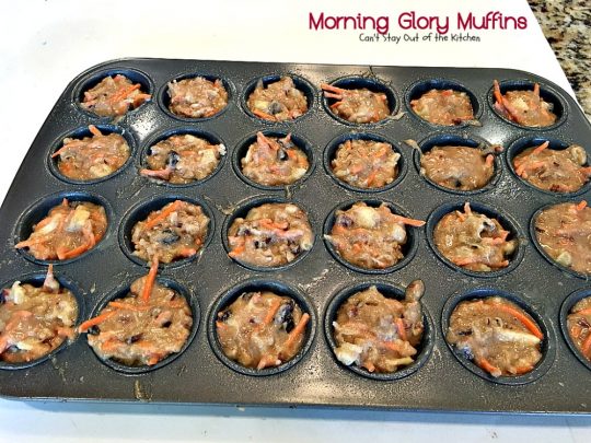 Morning Glory Muffins | Can't Stay Out of the Kitchen | these taste like eating #CarrotCake but in #muffin form! Include #apples #pineapple & #raisins. Great for a #holiday #breakfast
