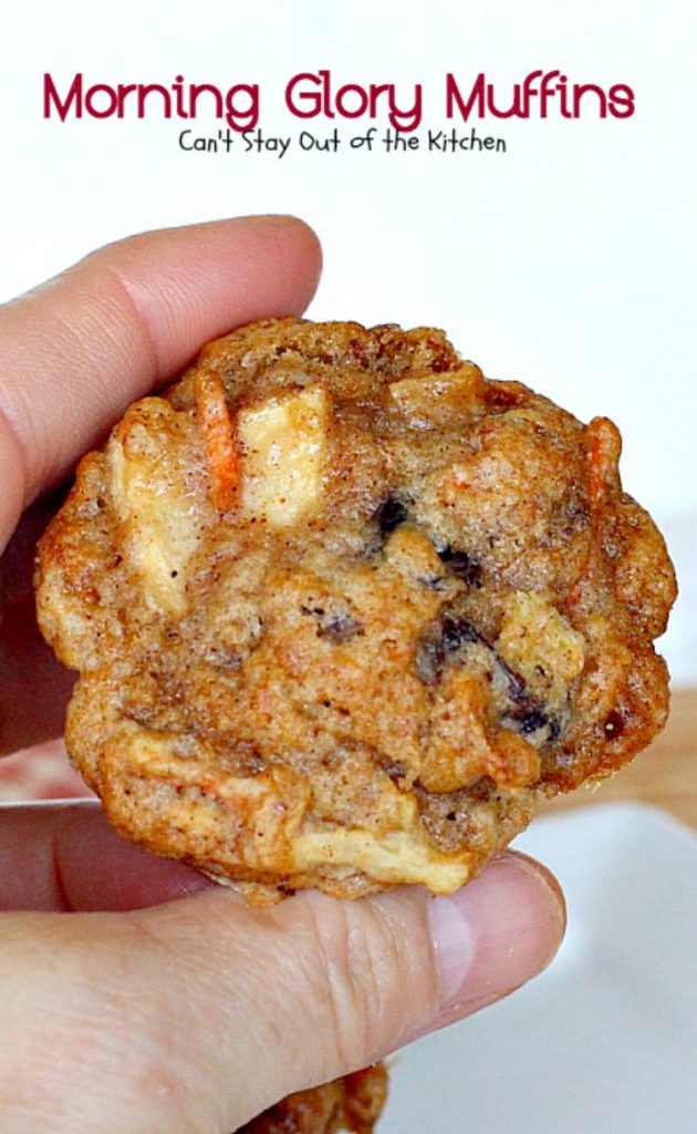 Morning Glory Muffins | Can't Stay Out of the Kitchen | these taste like eating #CarrotCake but in #muffin form! Include #apples #pineapple & #raisins. Great for a #holiday #breakfast