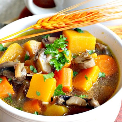 Mushroom Soup with Winter Vegetables | Can't Stay Out of the Kitchen