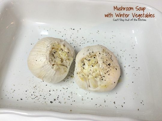 Mushroom Soup with Winter Vegetables | Can't Stay Out of the Kitchen | this incredibly tasty #soup is healthy, low calorie, #glutenfree and #vegan. Great fare after the calorie explosion from #Thanksgiving! #butternutsquash #mushrooms