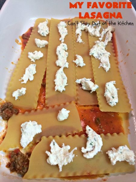 My Favorite Lasagna | Can't Stay Out of the Kitchen | this fabulous #lasagna #recipe is the ultimate! It uses #ItalianSausage & #RoTel diced tomatoes with #greenchilies to amp up the flavors. This lasagna uses 3 kinds of #cheese & is so loaded, you won't ever want to try a different recipe! Great for company. #beef  #Italian #sausage #pasta #noodles